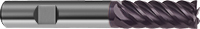 Guhring 5545 Multi-Fluted End Mill Fire Coated - Flatted Shank
