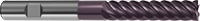 Guhring 5529 Multi-Fluted End Mill Fire Coated - Flatted Shank