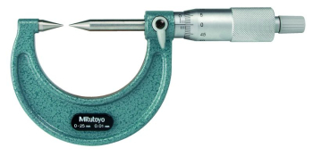 Point Micrometer with Hardened 0-25mm, 30° Tip