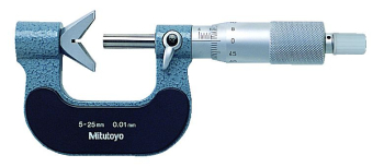 5 Flute V-Anvil Micrometer 25-45mm