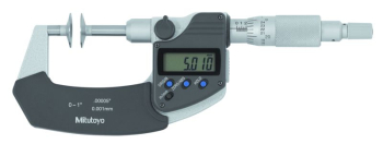 Digital Disc Micrometer Inch/Metric, 0-1Inch, Non-Rotatin