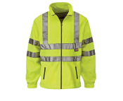SCAN HI-VIS YELLOW FULL ZIP FLEECE - LARGE