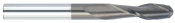 6.0mm 2 FLUTE LONG CARBIDE BALL NOSE TIALN