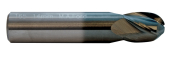 4.0 MM 4 FLUTE STUB BALL NOSE END MILL TiAlN