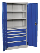 Premier Industrial Cabinet wi th 5 Drawers & 3 Shelves 1800m