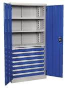 Premier Industrial Cabinet wi th 7 Drawers & 3 Shelves 1800m