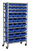 Mobile Bin Storage System with 36 Bins