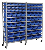 Mobile Bin Storage System with 72 Bins